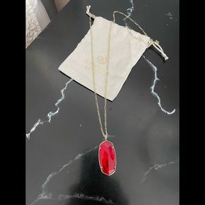 Kendra Scott yellow gold long pendant necklace